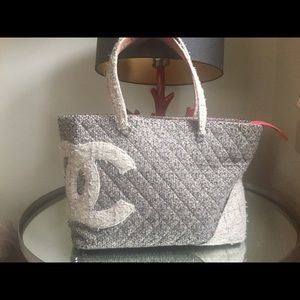 Chanel Cambon CC large tweed tote RARE